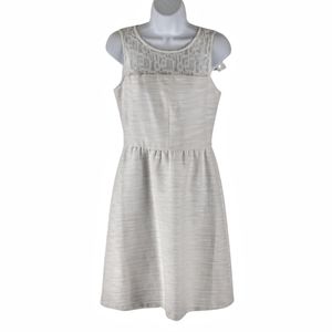 The Limited white and tan sleeveless dress